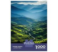 1000 Pieces Jigsaw Puzzles for Adults Tropical Rice Terraces Landscape Jigsaws for Adults Anti-Stress Toys Hand Speed Race Parent-child Interaction 52x38cm/1000pcs