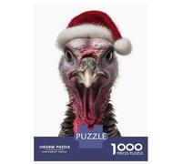 1000 Pieces Jigsaw Puzzles for Adults Turkey Wearing A Santa Hat Teenager Puzzles DIY Toys Improve Memory Birthday And Unique Gifts 38x26cm/1000pcs