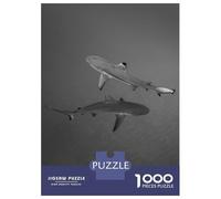 1000 Pieces Jigsaw Puzzles for Adults Two Sharks Swimming in The Ocean Jigsaws for Adults Brain Teaser Game Stress Reliever Birthday And Unique Gifts 70x50cm/1000pcs