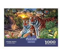 1000 Pieces Jigsaw Puzzles for Adults Two Tigers Square Jigsaw Puzzles, for Adults And Teenager, Wooden Puzzles Home Art Decor 1000pcs (75x50cm)