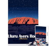 1000 Pieces Jigsaw Puzzles for Adults Uluru Ayers Rock Australia Landscape Adult Jigsaw Puzzles Analysis And Logic Educational Challenge Family Fun & Game Night (50x75cm)