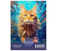 1000 Pieces Jigsaw Puzzles for Adults Underwater Cat 3 Teenager Puzzles DIY Toys Improve Memory Birthday And Unique Gifts 52x38cm/1000pcs
