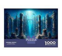 1000 Pieces Jigsaw Puzzles for Adults Underwater Ruins of Atlantis Puzzle for Adults Toy Wall Decor Perfect Decoration Unique Gifts for Birthday And Christmas 70x50cm/1000pcs