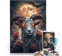 1000 Pieces Jigsaw Puzzles for Adults Unlucky Sheep Made of cardboard，for 14+ Staycation Kill time Unique Home Decorations and Gifts。size：38x52cm/14.96x20.47inch