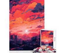 1000 Pieces Jigsaw Puzzles for Adults Urban Sunset Puzzle For Teenagers Family Activities Challenging To Complete Christmas Birthday Gifts (50x75cm)