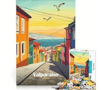 1000 Pieces Jigsaw Puzzles for Adults Valparaiso Chile Hands-on Game Train Your Brain And Hands Every Piece Is Unique 50x75cm
