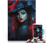 1000 Pieces Jigsaw Puzzles for Adults Vampire Bat Human Made of cardboard for age 14+ Relaxing games Improving love between couples。size:26x38cm/10.24x14.96inch