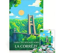 1000 Pieces Jigsaw Puzzles for Adults Viaduc Des Rochers Noirs, Hands-on Game, Train Your Brain And Hands, Every Piece Is Unique 38x26cm