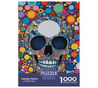1000 Pieces Jigsaw Puzzles for Adults Vibrant Skull Art -5 Jigsaw Puzzle Family Game Wall Art Unique Gifts for Birthday And Christmas 70x50cm/1000pcs