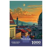 1000 Pieces Jigsaw Puzzles for Adults Vienna Cityscape Sunset Jigsaws for Adults Brain Teaser Game Stress Reliever Birthday And Unique Gifts 52x38cm/1000pcs
