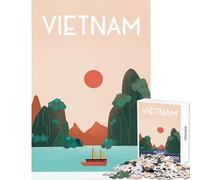 1000 Pieces Jigsaw Puzzles for Adults Vietnam Travel Poster Adult Jigsaw Puzzles Analysis And Logic Educational Challenge Family Fun & Game Night (38x26cm)