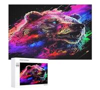 1000 Pieces Jigsaw Puzzles for Adults Violent Bear Puzzle Teenagers Game Stress Reliever Difficult Challenge （75×50cm）