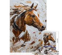 1000 Pieces Jigsaw Puzzles for Adults Vivid Equine Vigor Relaxing Games Home Art Decor DIY Toys Artists Collection, Fine Art (50X75cm)