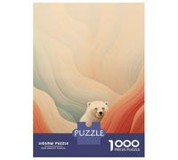 1000 Pieces Jigsaw Puzzles for Adults Wavy Polar Bear Adult Puzzles Relaxing Games Difficult Hard Unique Gifts for Birthday And Christmas 52x38cm/1000pcs