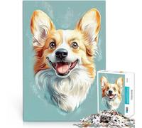 1000 Pieces Jigsaw Puzzles for Adults Welsh Corgi Portrait Staycation: Zeit totschlagen Heimdekoration75x50cm