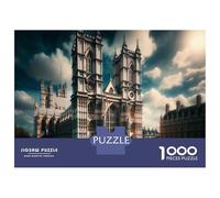 1000 Pieces Jigsaw Puzzles for Adults Westminster Abbey London Adult Jigsaw Puzzle Toy Wall Decor Analysis And Logic for Is Ideal As A Gift 52x38cm/1000pcs
