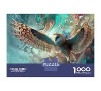 1000 Pieces Jigsaw Puzzles for Adults Whispering Wings Mystical Owl Art Print Puzzle for Adults Toy Wall Decor Perfect Decoration Unique Gifts for Birthday And Christmas 38x26cm/1000pcs