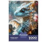 1000 Pieces Jigsaw Puzzles for Adults White Magical Baby Dragon Jigsaw Puzzle Family Game Wall Art Unique Gifts for Birthday And Christmas 70x50cm/1000pcs