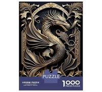 1000 Pieces Jigsaw Puzzles for Adults Winged Dragon King Jigsaws for Adults Brain Teaser Game Stress Reliever Birthday And Unique Gifts 70x50cm/1000pcs