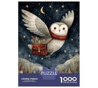 1000 Pieces Jigsaw Puzzles for Adults Winter Owl Delivery Jigsaw for Adults Brain Teaser Game Presents for Women Birthday And Unique Gifts 70x50cm/1000pcs