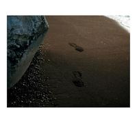 1000 Pieces Jigsaw Puzzles for Adults With Letters On Back-Beach,Rocks,Sand,Footprints 70x50cm