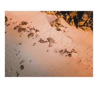 1000 Pieces Jigsaw Puzzles for Adults With Letters On Back-Beach,Sand,Rocks,Aerial View 70x50cm