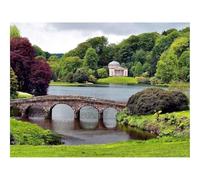 1000 Pieces Jigsaw Puzzles for Adults With Letters On Back-Bridge,greens,construction 70x50cm