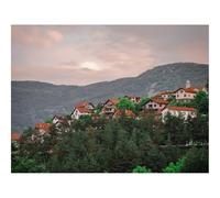 1000 Pieces Jigsaw Puzzles for Adults With Letters On Back-Buildings,hill,trees 70x50cm