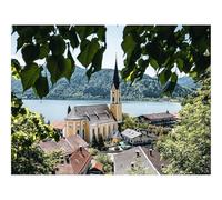 1000 Pieces Jigsaw Puzzles for Adults With Letters On Back-Chapel,buildings,leaves 70x50cm