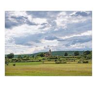 1000 Pieces Jigsaw Puzzles for Adults With Letters On Back-Church,field,trees 70x50cm