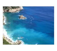 1000 Pieces Jigsaw Puzzles for Adults With Letters On Back-Coast,Stones,Blue Water,From Above 70x50cm