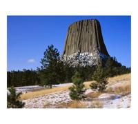 1000 Pieces Jigsaw Puzzles for Adults With Letters On Back-Devils Tower National Monument,Wyoming,Mountain,Trees 70x50cm