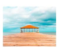 1000 Pieces Jigsaw Puzzles for Adults With Letters On Back-Gazebo,pier,ocean 70x50cm