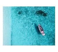 1000 Pieces Jigsaw Puzzles for Adults With Letters On Back-Ocean,Boat,Aerial View,Water,Tropics,Summer 70x50cm