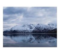 1000 Pieces Jigsaw Puzzles for Adults With Letters On Back-Rocks,Mountains,Snow,Snowy,Water,Reflection 70x50cm