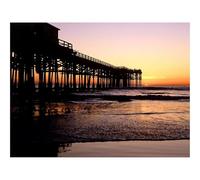 1000 Pieces Jigsaw Puzzles for Adults With Letters On Back-San Diego,California,Evening,Pier,Waves,Sea,Decline 70x50cm