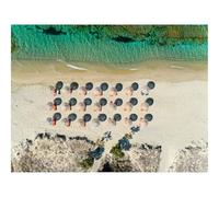 1000 Pieces Jigsaw Puzzles for Adults With Letters On Back-Umbrellas,Beach,Aerial View,Sea 70x50cm
