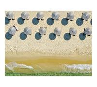 1000 Pieces Jigsaw Puzzles for Adults With Letters On Back-Umbrellas,Beach,Aerial View,Sea,Coast 70x50cm