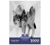 1000 Pieces Jigsaw Puzzles for Adults Wolf And Forest 8 Puzzles for Adults Family Games Precision Cutting Unique Gifts for Birthday And Christmas 52x38cm/1000pcs