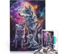 1000 Pieces Jigsaw Puzzles for Adults Wolf on the planet Made of cardboard for age 14+ Educational toys Christmas game Gifts 。size:26x38cm/10.24x14.96inch