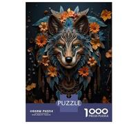 1000 Pieces Jigsaw Puzzles for Adults Wolf Spirit Totem Decor Jigsaw for Adults Family Game Precision Cutting Unique Gifts for Birthday And Christmas 52x38cm/1000pcs