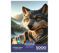 1000 Pieces Jigsaw Puzzles for Adults Wolf Warrior Armor Statue Jigsaws for Adults Anti-Stress Toys Hand Speed Race Parent-child Interaction 52x38cm/1000pcs