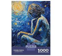 1000 Pieces Jigsaw Puzzles for Adults Woman Under Starry Sky Jigsaw for Adults Brain Teaser Game Presents for Women Birthday And Unique Gifts 52x38cm/1000pcs