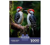 1000 Pieces Jigsaw Puzzles for Adults Woodpecker Bird Pair Adult Jigsaw Puzzle Anti-Stress Toys Difficult Challenge for Is Ideal As A Gift 38x26cm/1000pcs
