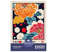 1000 Pieces Jigsaw Puzzles for Adults Yayoi Kusama Floral Retro Exhibition Poster Jigsaws for Adults DIY Toys Presents for Women Difficult And Challenge 52x38cm/1000pcs
