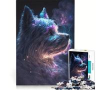 1000 Pieces Jigsaw Puzzles for Adults Yorkshire Terrier Galaxy Hands-on Game Train Your Brain And Hands Every Piece Is Unique 38x52cm