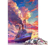 1000 Pieces Jigsaw Puzzles for Dream Ship Wooden Jigsaw Puzzle Education Puzzle Toys Family Games Christmas And Birthday Gifts 1000pcs (75x50cm)