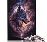 1000 Pieces Jigsaw Puzzles for Fantasy Wolf Wooden Jigsaw Puzzle Education Puzzle Toys Family Games Christmas And Birthday Gifts 1000pcs (75x50cm)