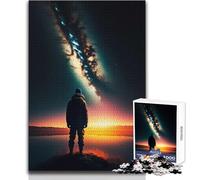 1000 Pieces Jigsaw Puzzles for Teenagers A Man Alone on A Star Plan Beautiful Design Game Improve Memory Gift For Birthdays Size 38x52cm