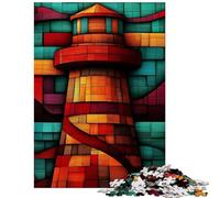 1000 Pieces Jigsaw Puzzles for Teenagers Abstract Lighthouse Mosaic Educational Challenge Home Decoration Relax Games for 14+ Puzzle Game Offered (50x75cm)